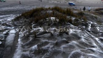 Padang Pasir Bromo Memutih Bagai Salju