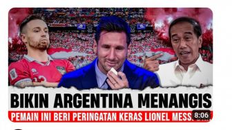 CEK FAKTA: Mungkinkah Pemain Timnas Indonesia Beri Peringatan Keras Kepada Lionel Messi sampai Bikin Argentina Menangis?