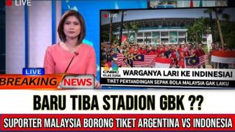 CEK FAKTA: Tiba di Stadion GBK, Suporter Malaysia Borong Semua Tiket Argentina vs Indonesia