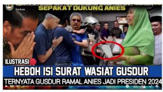 CEK FAKTA: Memangnya Benar, Surat Wasiat Gus Dur Menyebutkan Adanya Ramalan Anies Baswedan Bakal Jadi Presiden?
