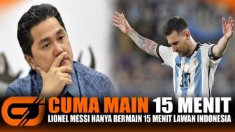 CEK FAKTA: Penonton Kecewa, Lionel Messi Hanya Bisa Bermain 15 Menit Lawan Timnas Indonesia