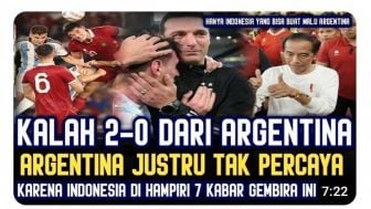 CEK FAKTA: Mengalahkan Indonesia di FIFA Matchday 0-2 Argentina Malah Malu, Memangnya Ada yang Merasa Begitu?