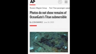 CEK FAKTA: Beredar Foto Viral Puing dan Bangkai Titan Submersible, Ini Penjelasan AP