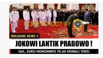 CEK FAKTA: Benarkah Kursi Menkominfo Sudah Terisi Kembali, Presiden Tunjuk Prabowo Subianto Gantikan Johnny G Plate?