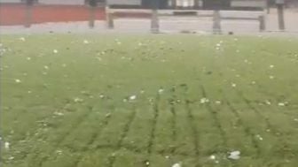 Kondisi Rumput GBK Mengenaskan Setelah Digunakan Acara Partai