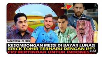 CEK FAKTA: Ketidakhadiran Lionel Messi di Indonesia Akan Dibayar Cristiano Ronaldo Sampai Ketua Umum PSSI Terharu?