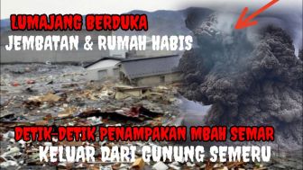 CEK FAKTA: Detik-detik Penampakan Mbah Semar Keluar dari Gunung Semeru, Setelah Mengamuk Hancurkan Jembatan di Lumajang