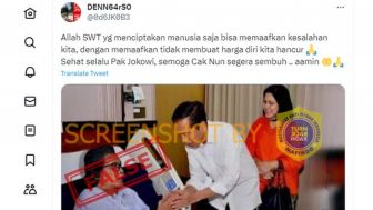 CEK FAKTA: Presiden Joko Widodo Jenguk Cak Nun, Benarkah Fotonya Seperti Ini?