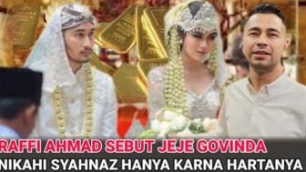 CEK FAKTA: Raffi Ahmad Sebut Jeje Govinda Nikahi Syahnaz Karena Hartanya Saja