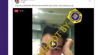 CEK FAKTA: Baim Wong Bikin Live di Media Sosial dan Bagikan Hadiah Duit Transfer Langsung?