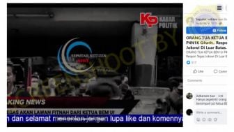 CEK FAKTA: Tidak Mau Anaknya Diproses Hukum, Orangtua Ketua BEM UI Terobos Istana Negara?