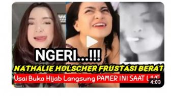 CEK FAKTA: Benarkah Nathalie Holscher Tampil Live Sembari Joget dan Merokok karena Frustrasi?