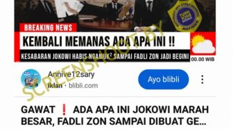 CEK FAKTA: Fadli Zon Takut karena Presiden Joko Widodo Marah Besar?