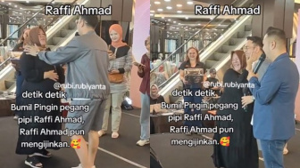 Momen Bumil Ingin Elus Pipi Raffi Ahmad, Reaksi Suami Nagita Dipuji Publik: Top Mantap