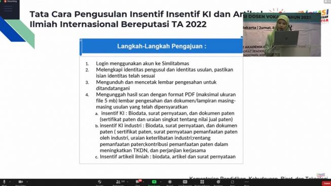 Ditjen Diksi Beri Insentif untuk Peningkatan Kekayaan Intelektual dan Artikel Ilmiah Internasional