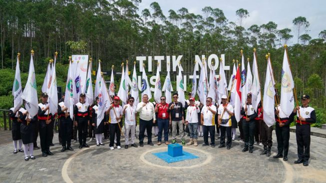 Tiba di IKN, Kirab Pemuda Meriahkan Peringatan HSP 2022