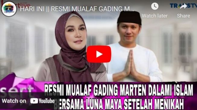 CEK FAKTA: Benarkah Hari Ini Gading Marten Mualaf dan Dalami Islam Bersama Luna Maya?