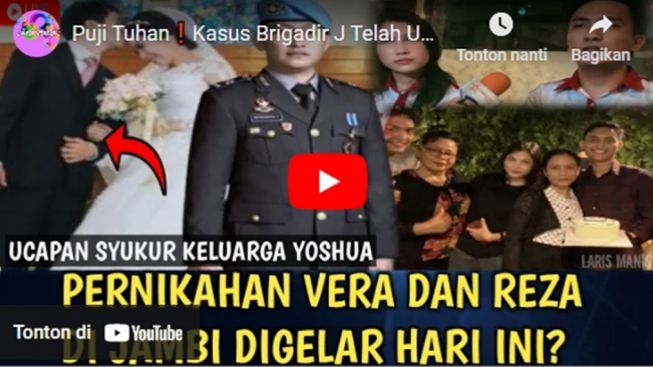 CEK FAKTA: Makam Belum Kering, Vera Simanjuntak dan Adik Brigadir J Menikah Hari Ini, Benarkah?