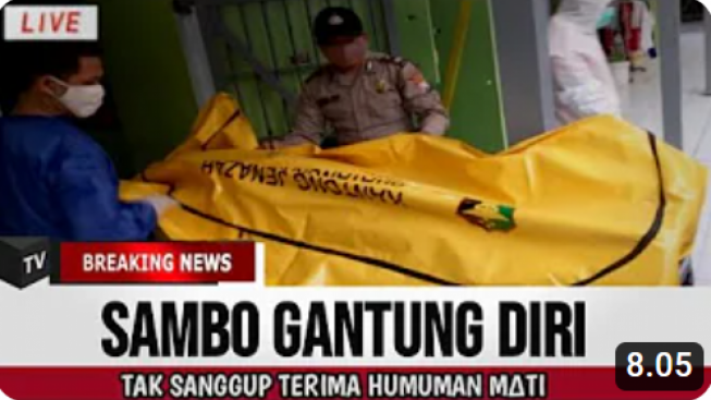 CEK FAKTA: Gempar! Ferdy Sambo Gantung Diri gegara Tak Terima Vonis Hukuman Mati, Benarkah?