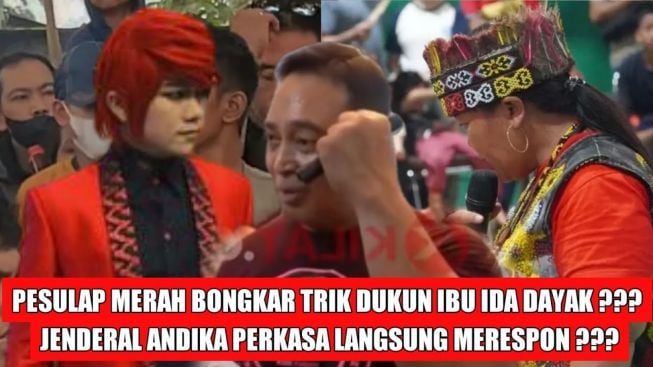 CEK FAKTA: Pesulap Merah Kuliti Kesaktian Ibu Ida Dayak, Ternyata Main Trik Dukun