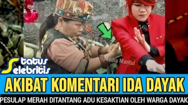 CEK FAKTA: Ragukan Ida Dayak, Pesulap Merah Ditantang Warga Dayak