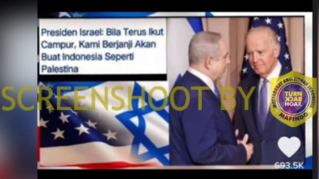 CEK FAKTA: Presiden Israel Menyatakan Bakal Jadikan Indonesia Seperti Palestina kepada Kepala Negara Amerika Serikat ?