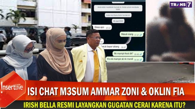 CEK FAKTA: Isi Chat Nakal Ammar Zoni dan Oklin Fia Terbongkar, Irish Bella Resmi Layangkan Gugatan Cerai