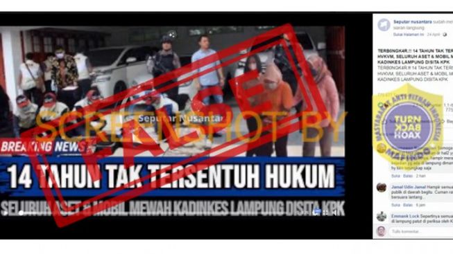 CEK FAKTA: Seluruh Harta Termasuk Mobil Mewah Disita, Kadinkes Lampung Reihana Wijayanto Mengenakan Baju Oranye?