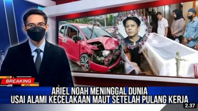 CEK FAKTA: Ariel NOAH Mengalami Kecelakaan Maut, Video Ini Membonceng Berita Hoax Sebelumnya