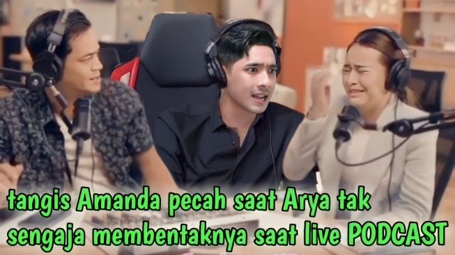 CEK FAKTA: Amanda Manopo Menangis Usai Dibentak Arya Saloka Saat Live Podcast