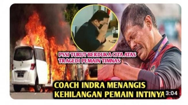 CEK FAKTA: Ada Mobil MPV Terbakar dan PSSI Turut Berduka Cita atas Tragedi Pemain Timnas?