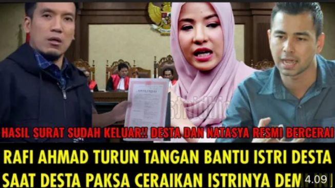 CEK FAKTA: Surat Cerai Desta Mahendra dan Natasha Rizki Sudah Keluar dan Raffi Ahmad Berikan Bantuan?