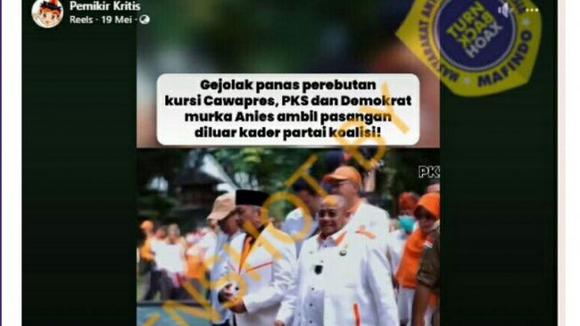 CEK FAKTA: Dua Partai Berkeberatan Anies Baswedan Pilih Bacawapres di Luar Kader Koalisi?