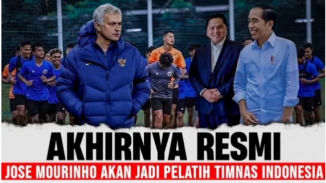 CEK FAKTA: Bisa Saja Ya, Jose Mourinho Bakal Menjadi Pelatih Timnas Indonesia untuk FIFA Matchday 2023?