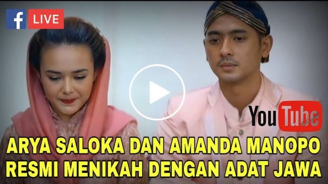 CEK FAKTA: Sah Menikah, Amanda Manopo dan Arya Saloka Tampil Serasi Gunakan Adat Jawa