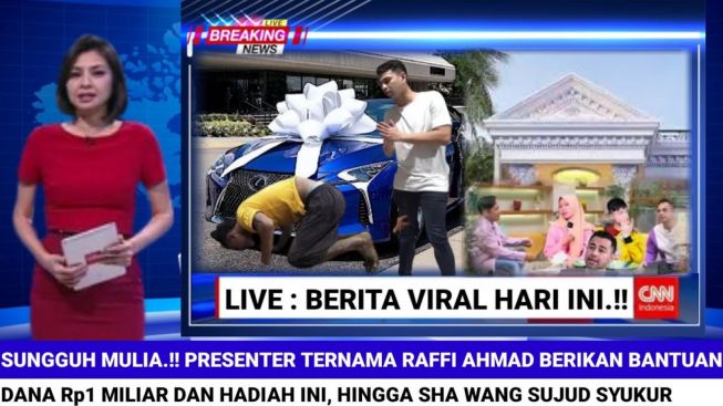 CEK FAKTA: Mulia Banget! Raffi Ahmad Berikan Bantuan Rp 1 Miliar untuk Sha Wang