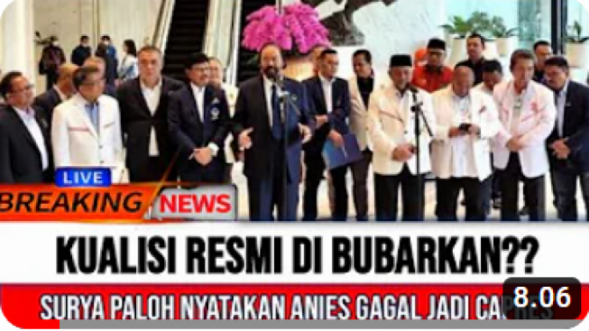 CEK FAKTA: Surya Paloh Bulat Bubarkan Koalisi, Anies Baswedan Dipastikan Batal Jadi Capres