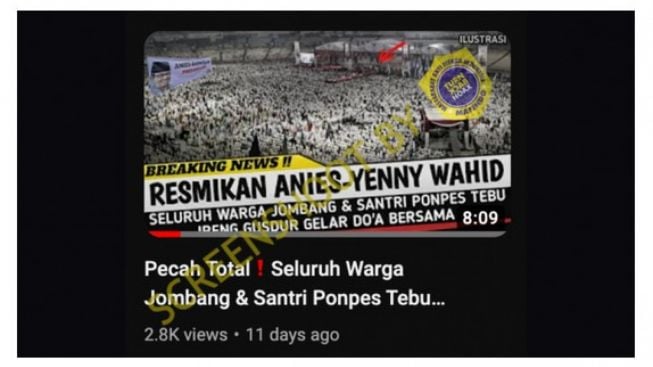 CEK FAKTA: Benarkah Pesantren Tebu Ireng dan Warga Jombang Dukung Anies Baswedan-Yenny Wahid Maju Pilpres 2024?