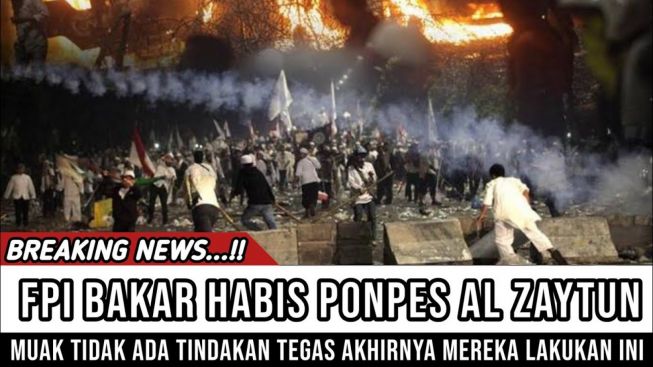 CEK FAKTA: Penuh Ajaran Sesat, FPI Tegas Bakar Ponpes Al Zaytun hingga Ludes