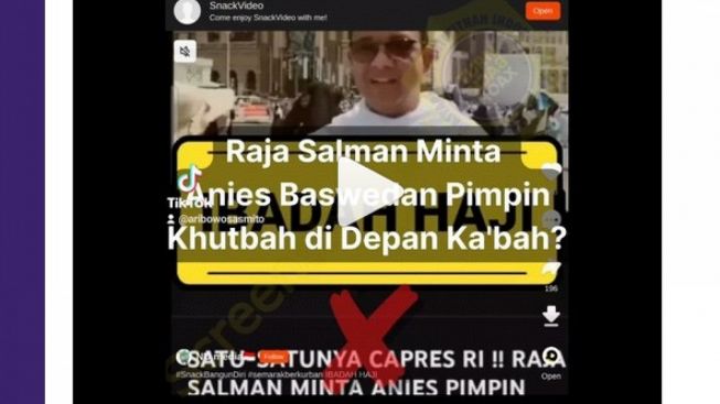 CEK FAKTA: Apakah Benar Anies Baswedan Pimpin Khotbah di Depan Kabah Atas Permintaan Raja Arab Saudi?