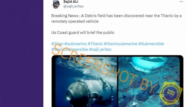 CEK FAKTA: Puing Kapal Selam Wisata Titan Submersible Sudah Ketemu?