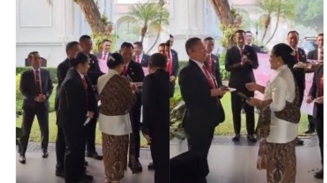 Momen Iriana Jokowi Sumringah Dikasih Kejutan Ulang Tahun oleh Paspampres