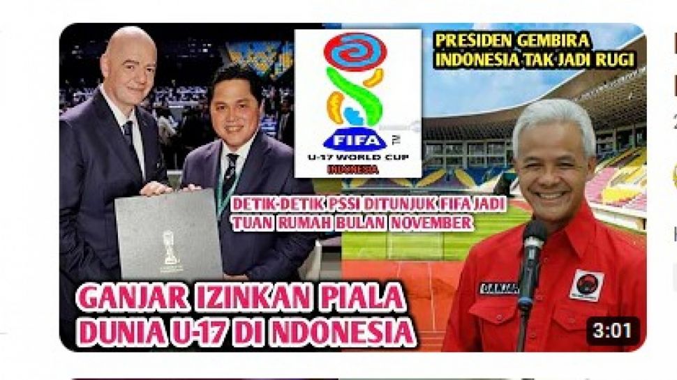 CEK FAKTA Akhirnya, Indonesia Resmi Jadi Tuan Rumah Piala Dunia U17
