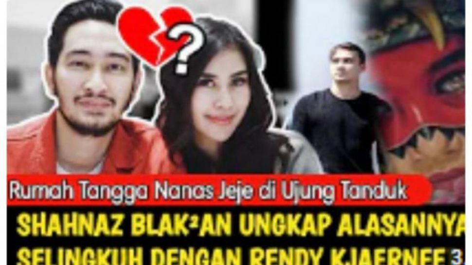 Cek Fakta Syahnaz Akhirnya Blak Blakan Ungkap Alasan Selingkuh Dengan