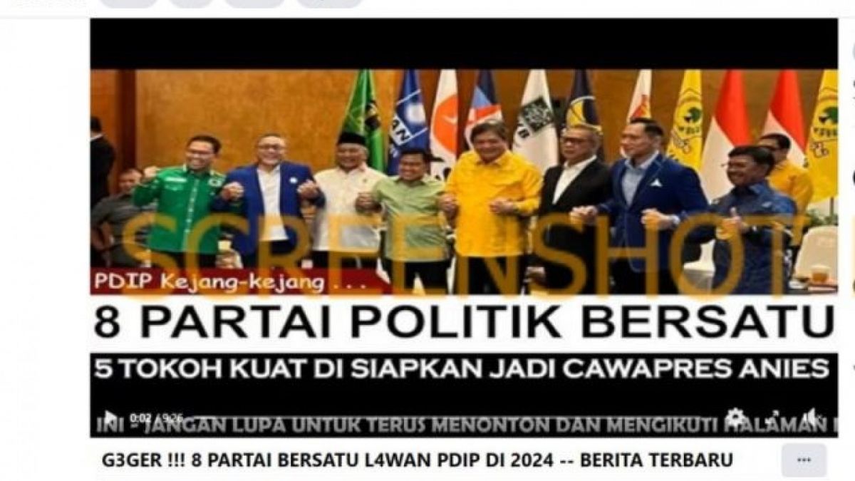 Beredar thumbnail soal 8 parpol bersatu dukung Anies Baswedan. [Turnbackhoax.id]