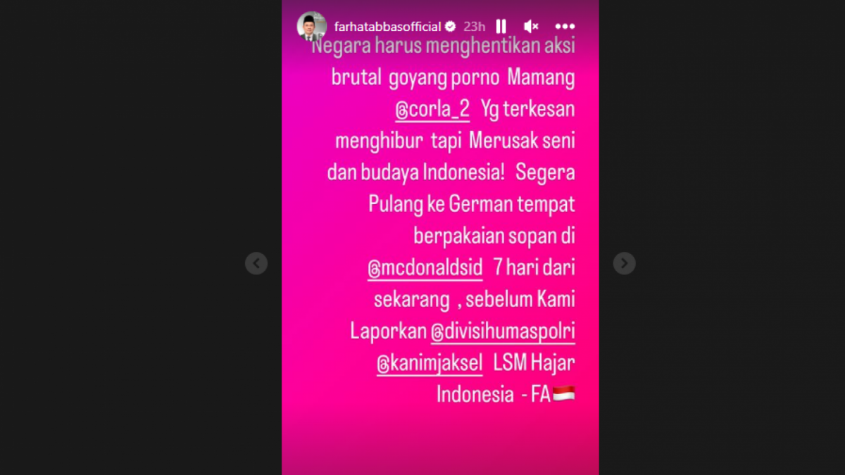 Status Farhat Abbas [Instagram]