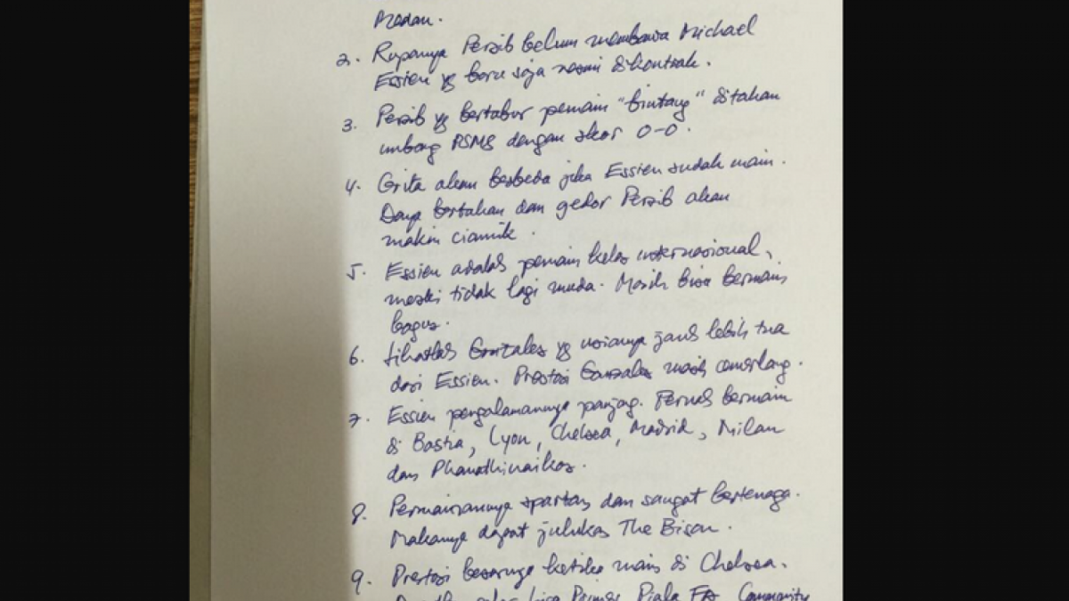 Tulisan tangan Anas Urbaningrum [Twitter @anasurbaningrum]