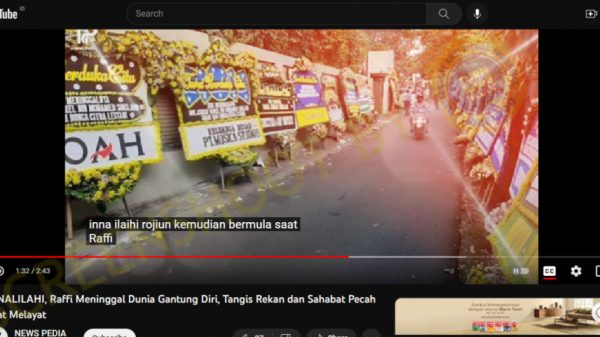 Thumbnail video cek fakta Raffi Ahmad meninggal dunia karena gantung diri, benarkah?