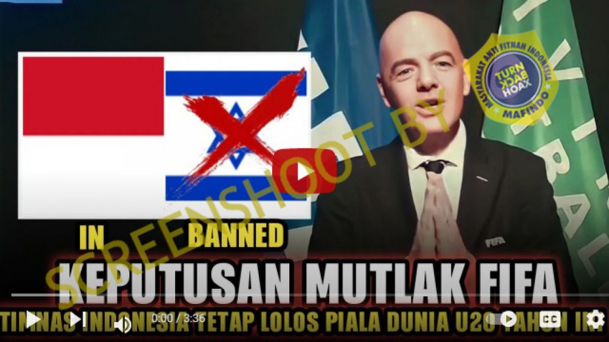Cek Fakta: keputusan Presiden FIFA mutlak Timnas Indonesia tetap lolos Piala Dunia U-20 2023. (YouTube)