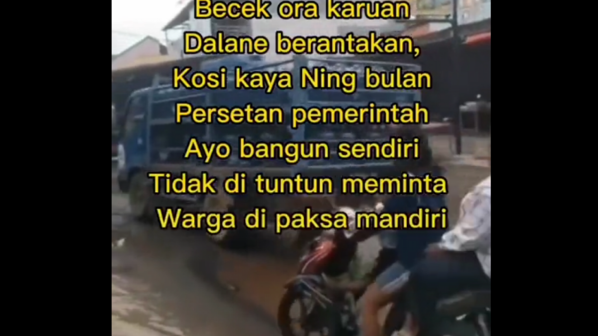 jalan rusak di Indramayu [Tiktok]